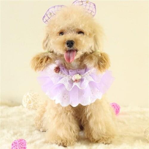 New Puppy Lace Saliva Dog Dog Scarf Pet Bib Cute Collar Cat Rose Bib