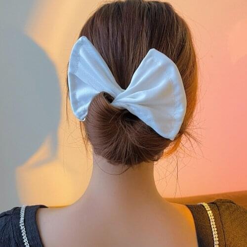 Korean Summer Headdress Lazy Head Hairpin Twist Clip large Bow Twisting Clips Hairband Women Designer Hair Accessories Headbands