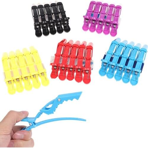 5Pcs/Set Professional Matte Sectioning Clips Crocodile Hairdressing Hair Style Barbers Clips Clamps Hairdressing Salon Hair Grip