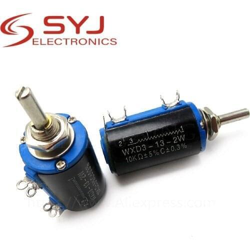 1pcs/lot WXD3-13-2W 100 200 220 470 680 1K 2.2K 3.3K 4.7K 5.6K 6.8K 10K 22K 33K 47K 100K Ohm WXD3-13 2W Wirewound Potentiometer