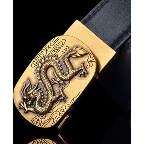 Luxury brand Male Genuine Leather Strap Belts For Men Top Quality Belt Cummerbunds Automatic Buckle black Belts