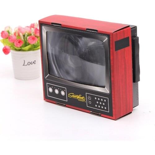 Retro TV Phone Screen Magnifier 3D HD Mobile Phone Magnifier 3D Phone Projector Screen for Movie Video Live Broadcast