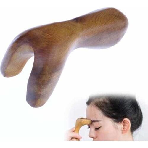 Hand Roller Fragrant Wood Facial Nose GuaSha Tool SPA Massage Health Stick Tool Body Acupoint Massage