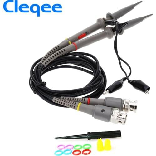 2018 Cleqee 2PCS P6060 Oscilloscope Probe 60MHz Clips For Tektronix oscilloscope HP X1/X10 DC-60MHz