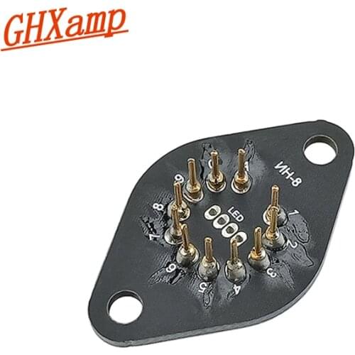 GHXAMP IN-8 Glow Tube Holder Nixie Tube Clock Socket Home Audio Digitron Chassis Stand Accessories Diy 1pc