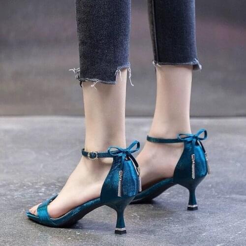 Shoes Women Slippers Fashion Sandal 2021 New Summer Heel High Heel Heel Sandales Femmes