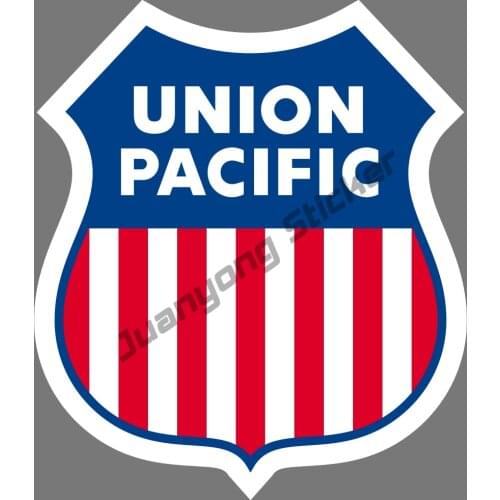 Union Pacific Railroad Train Vinyl Sticker Car Truck Window Decal Laptop Camper Yacht Anti Scratch Exterior Parts PVC13x11cm