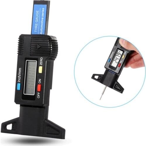 0-25.4mm/0.01 Digital Car Tyre Tire Tread Depth Gauge Meter Measurer Caliper Thickness Gauges Tread Brake Monitoring System