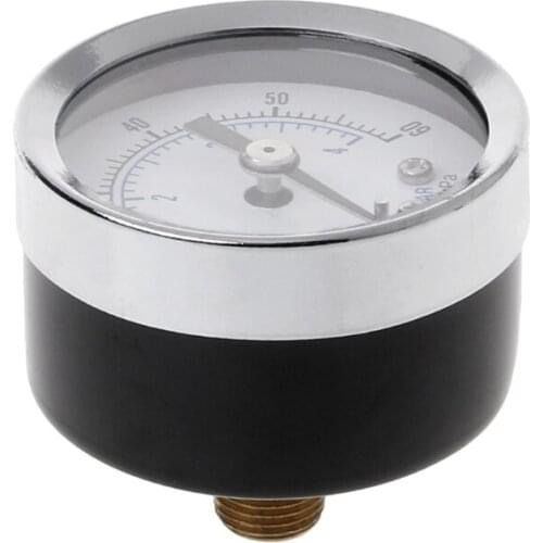 1/8" NPT Air Compressor / Hydraulic Pressure Gauge 0-60 PSI Back Mount 1.5" Face