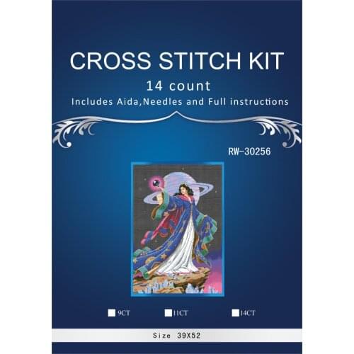 14/16/18/27/28 Top Quality Beautiful Lovely Counted Cross Stitch Kit Alluring Sorceress Earth Universe Fairy at Night dim 7242