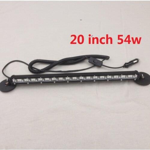 20 Inch 54W Combo Led Light Bars Spot Flood Beam 4x4 Spot 12V 24V 4WD Barra LED Headlight with 2x Magnet & Spring Wiring harness
