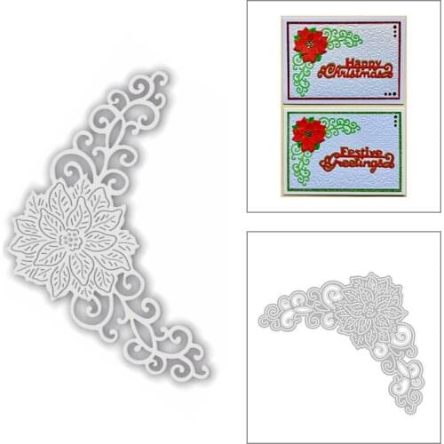 2020 New Flower Corner Metal Cutting Dies and Christmas Background Die Cut Scrapbooking For Crafts Card Making no Stamps Sets