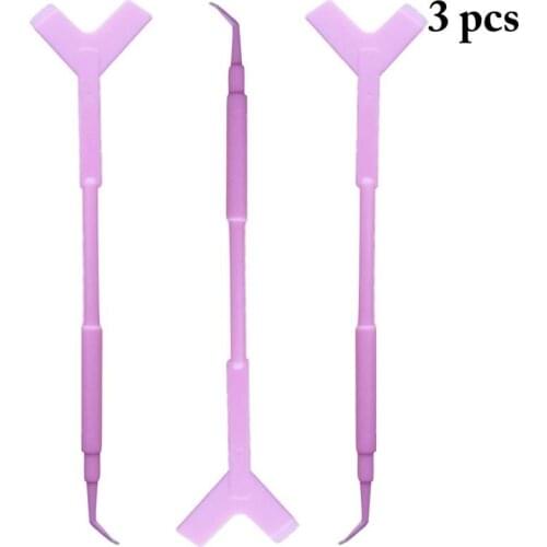 3PCS Kapmore Double Headed Eyelash Lift Y Shape Silicone Grafting Eyelash Lifting Tool Eyelash Lifter Eyelash Perming Stick Tool