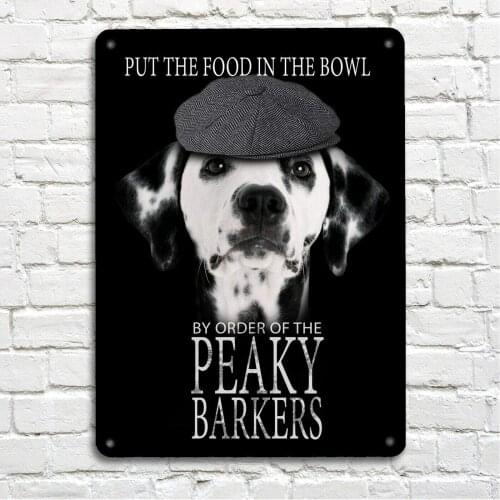 Dalmatian Dog Sign 8x12 inch Retro Home Kitchen Bar Pub Wall Decor Print Metal Sign