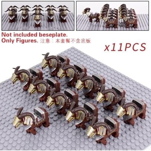 Medieval Asgard Soldier Wild boar goat Horse Mount Saddle Wolf Animals Model Building Blocks Lord Bricks Toys Gift For Children