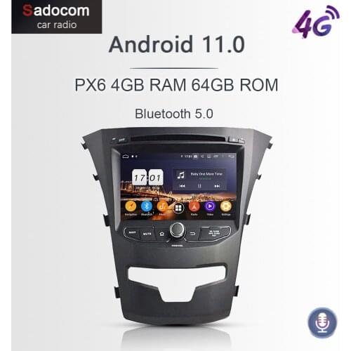 DSP PX6 TDA7851 2 din Android 10.0 For SsangYong Korando 2014 4GB RAM 64GB Car DVD Player Bluetooth autoradio tuner GPS Glonass