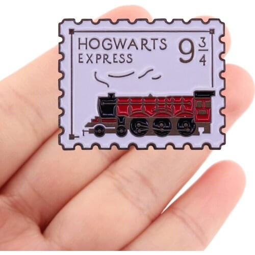 DZ1414 Ticket Commemorative Stamp Enamel Pins Brooches Women Men Backpack Bags Badge Fashion Lapel Jewelry Birthday Gifts