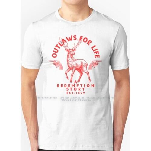 Outlaws For Life T Shirt 100% Pure Cotton Rdr2 Redemption 2 Arthur Morgan Creative Trending Vintage Cool Gift Euro Us Size Big