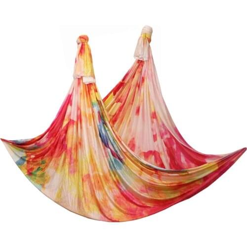 Yoga hammock Fabric Aerial Flying Yoga Swing Silk Anti-Gravity Traction Device Silk Fitness Yoga Gym Equipment (Fabric only)