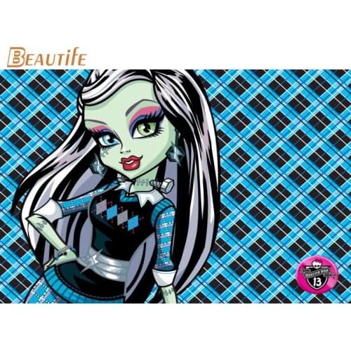 Custom Monster High Poster Home Decoration Fashion Silk Fabric Wall Poster Custom Poster high quality
