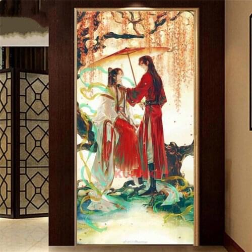 Paint With Diamond Painting Cross Stitch "Tian Guan Ci Fu"Full Sqaure Diamond Embroidery Art Diamond Mosaic Anime Love Wall Art