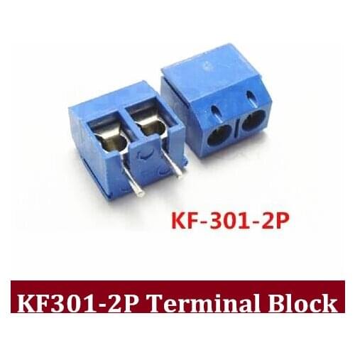 KF301-2P KF301-3P KF301-5.0-2P KF301Screw 2Pin 3p 5.0mm Straight Pin PCB Screw Terminal Block Connector 1000pcs