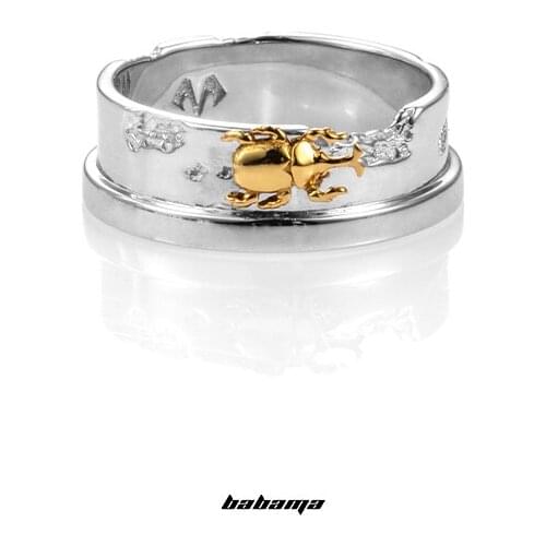 Babama2021 Beatles Ring Mens New Couples on Ring Personality Ins Single Ring End Ring