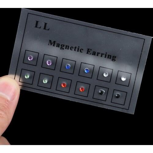 12pcs/Card Magnet Ear Tragus Cartilage Lip Labret Stud Nose Ring Fake Cheater Non Pierced Jewelry Magnetic Earring Piercings