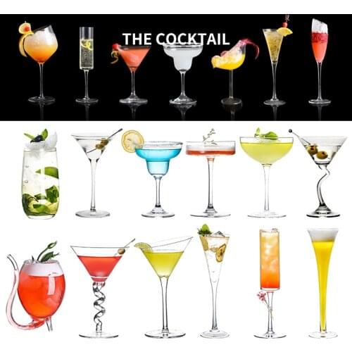 Creative Cocktail Glass Cup Beer Juice Whiskey Boron Martini Wine Cup With Drinking bar Night Club Halloween Party Wedding