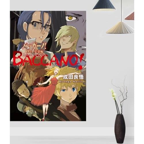 Best Baccano Anime Poster Canvas Fabric Cloth Poster Prints High Quality Picture Movie Style Custom Fabric Cloth Poster 0224