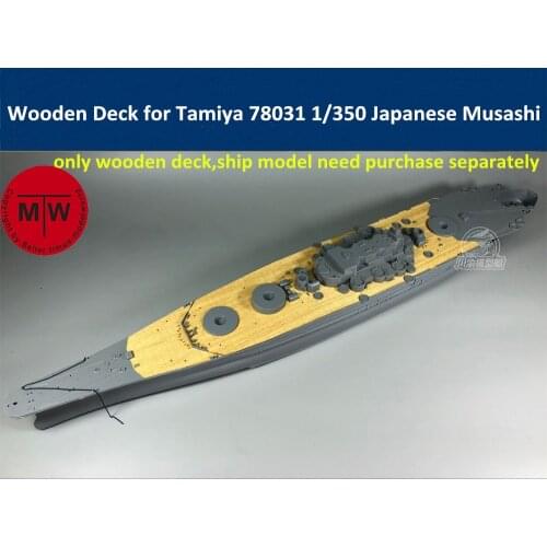 1/350 Scale Wooden Deck for Tamiya 78031 Japanese Battleship Musashi Model CY350041