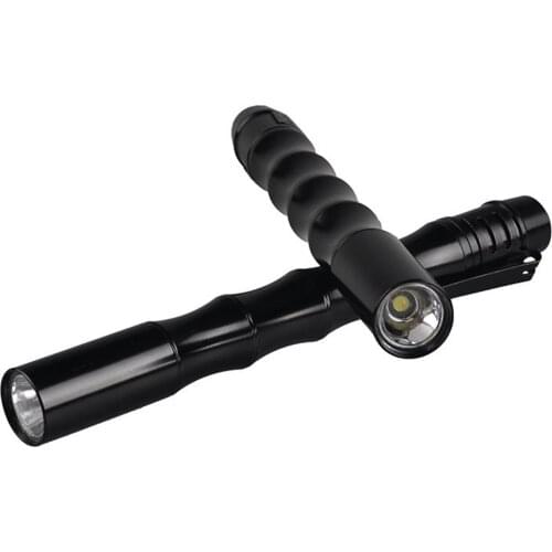 Mini LED Torch Light Flashlight Super Small Pocket Clip Torch Powered by 2 AAA Battery Ultra Bright Carry Outdoor Gear J