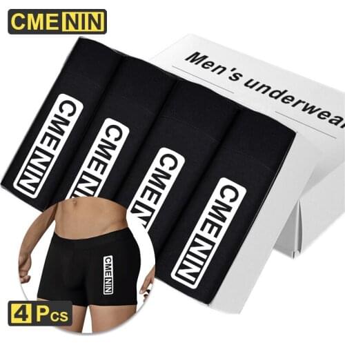 CMENIN 4pcs Free Shipping Sexy Boxer Homme Cotton Mans Underwear Men Comfortable Mens Underpants Boxershorts Men Innerwear Gift
