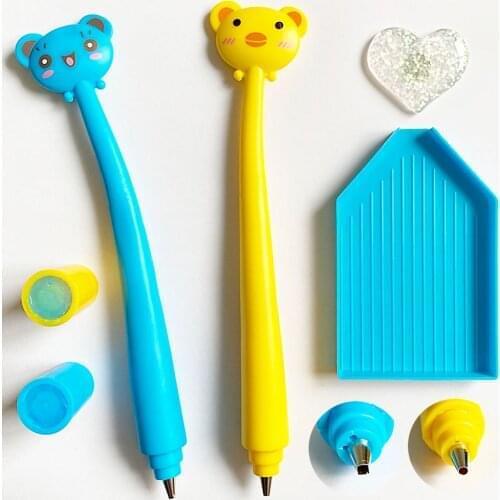 Diamond Painting Tool Kit Point Drill Pen for Square and Round Drill Drill Pen with Glue and Diamond Painting Tray Cover Minder