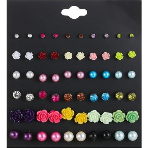 YADA Wholesale Colorful Flowers Earring Set For Girls Crystal Statement Earring Jewelry Metal Classic Zircon Earrings ER200200