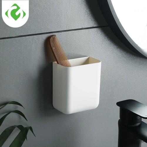 Punch free Wall Mount Storage Rack Small Shelf Remote Control Air Conditioner Storage Case Phone Holder Container Bath Kitchen