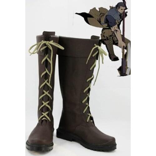 Unlight Viorator Milian Brown Halloween Cosplay Boots Shoes Game Party Cosplay Boots Custom Made for Adult Men Shoes