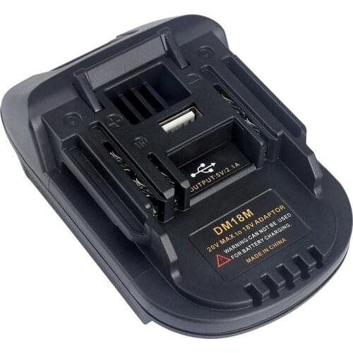 New 20V to 18V Lithium Battery 20V To 18V Battery Conversion Dm18M Li-Ion Charger Tool Adapter For Milwaukee Makita Bl1830 Bl185