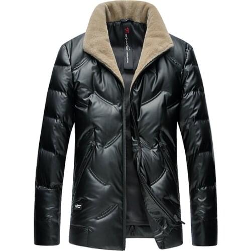 New Winter Mens Duck Down Jackets Business Casual High Quality Warm Male Brand Clothing Slim Fit Turn Down Collar Western Style