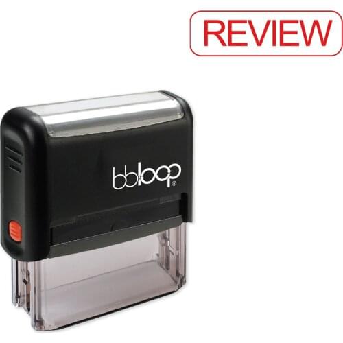 Bbloop Review w/Round border Style Font and Design Self-Ink