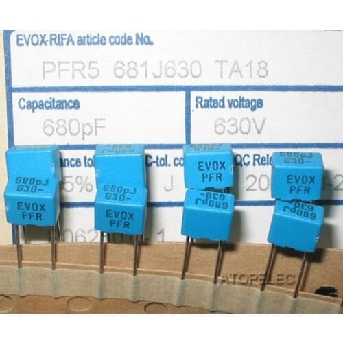 10pcs RIFA 680pF/630V EVOX PFR MKP Film Capacitors