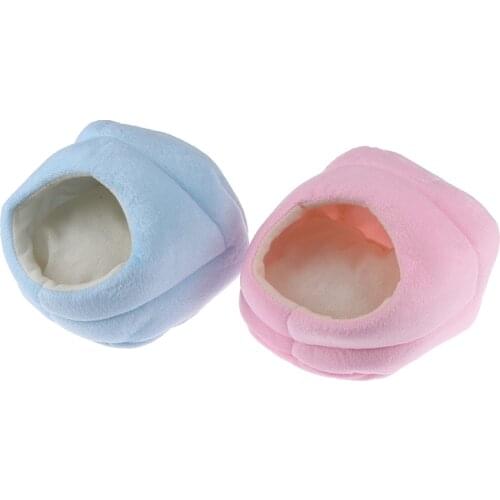 New Hot Rats Hamster Winter Warm Fleece Hanging Cage Hammock Cute House With Bed Mat Wholesale