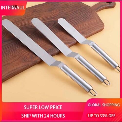 Stainless Steel Baking Cake Butter Spatula Pastry Tools Portable Cream Icing Frosting Knife Smoother Kitchen Decorating Pastry