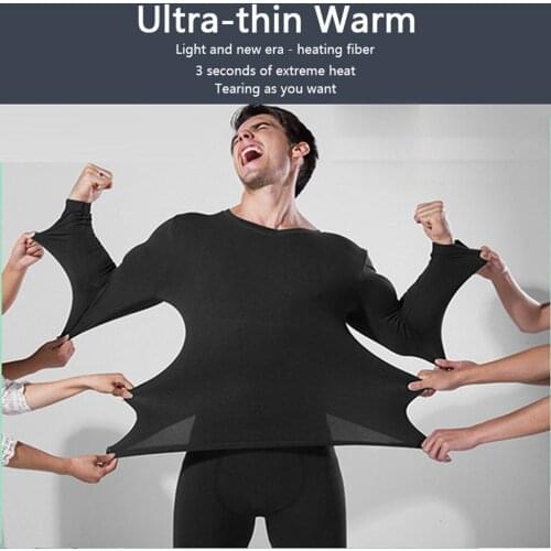 Autumn Tracksuits Men Sportswear sport suit Mens Winter Warm Underwear set 3 seconds hot Thermal clothes One Size