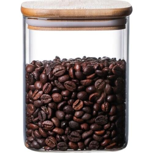 800ml/1000ml/1200ml/1400ml Coffee Jar Tea Sugar Glass Container Candy Storage Container Kitchen Container Cover Glass and Lids