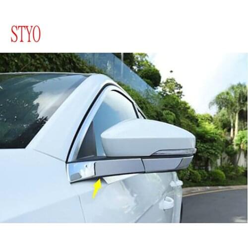 STYO For VW T-ROC 2018 ABS Chrome Rear View Mirror Side Molding Trim Sticker