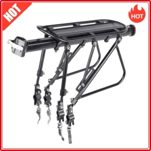 Heavy Duty Bicycle Luggage Carrier Rear Cargo Rack Stand 24-29 Bike Trunk 100 KGS Load Fit 4.0 ‘’ Fat Bike Tire