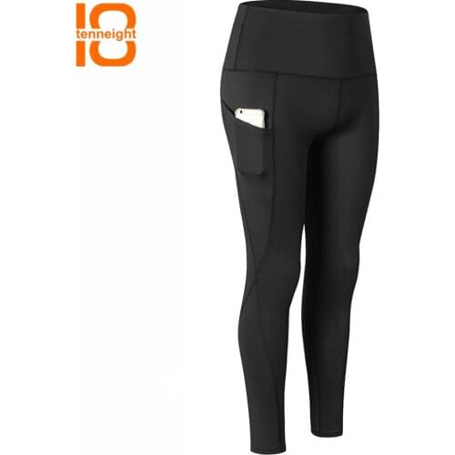 TENNEIGHT Women Yoga Pants High waist Elastic Fitness Sport Leggings Outdoor quick-drying fitness running Training Trousers