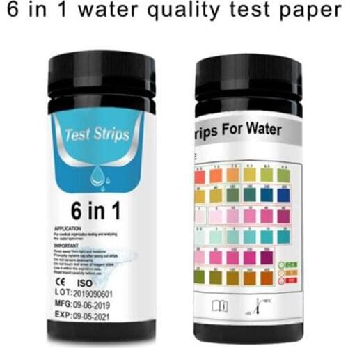 6 In 1 Fish Tank Test Strip Testing Acidity And Alkalinity PH KH GH Nitrate Nitrite Aquarium Test Paper Alkaline Testing