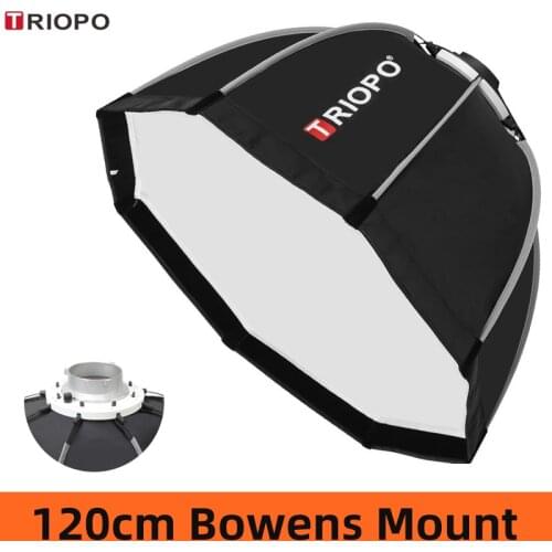 TRIOPO 120cm Octagon Softbox Diffuser Reflector w/Bowens Mount Light Box for photography Studio Strobe Flash Light accessories
